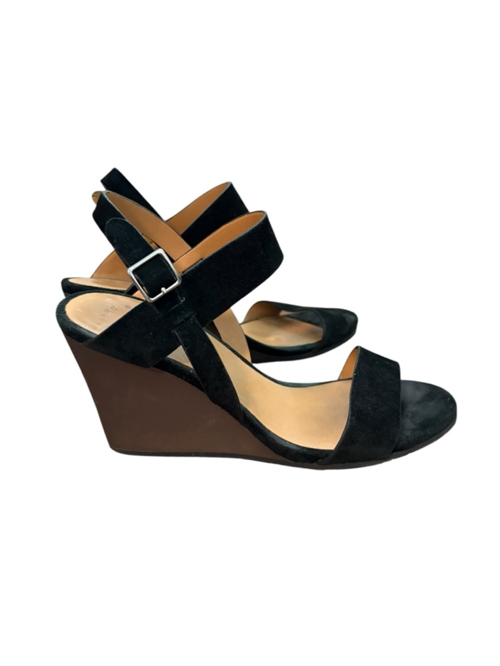 Marc by Marc Jacob’s Suede Black Open Toe Wedge - Picture 4 of 6